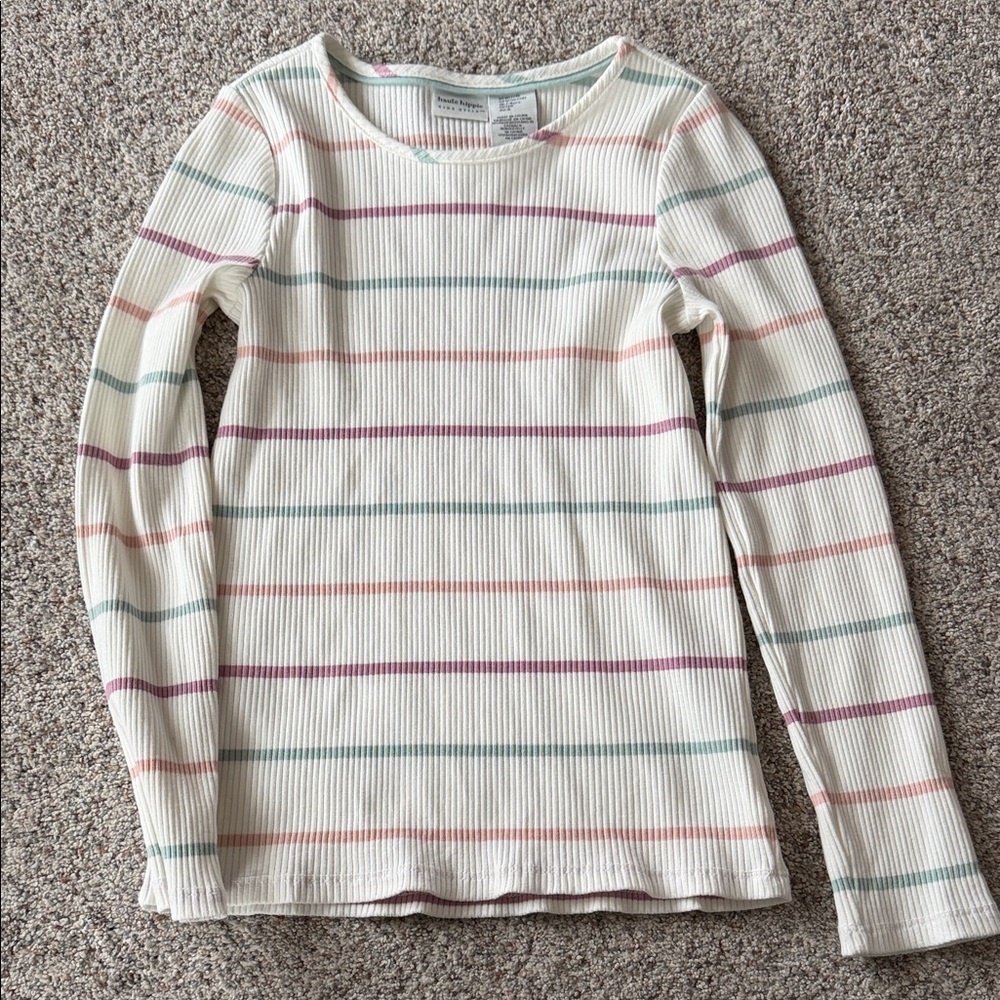 Haute Hippie Kids Ribbed Top with Stripes